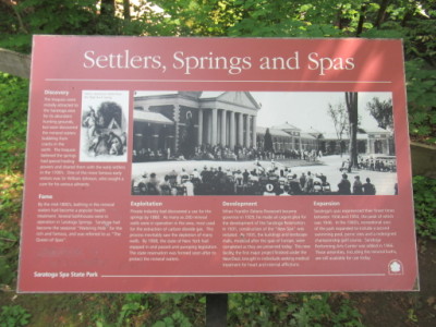 Signage in Spa Springs Park