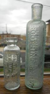 Sample Size Dr. Kilmer's Swamp Root Kidney & Liver Cure & Mrs. Winslow's Soothing Syrup