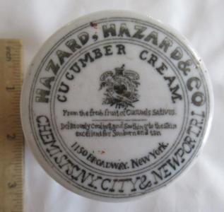 Hazard, Hazard & Co. Cucumber Cream, Lid & Base