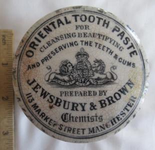 Jewsbury & Brown, Oriental Tooth Paste, Lid & Base