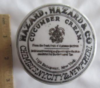 Hazard, Hazard & Co. Cucumber Cream, Lid & Base