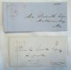 Maine Stampless Covers, Foxcroft 1849, Belfast 1848   