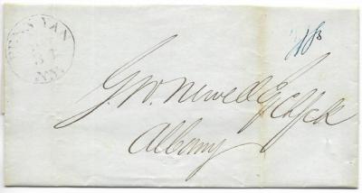 1845 Penn Yan to Albany, NY