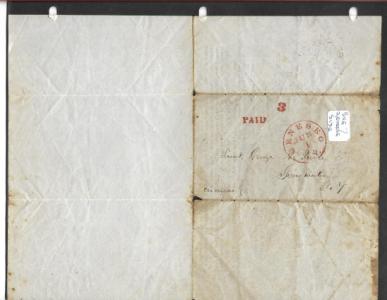 1850 Folded Letter Cover 